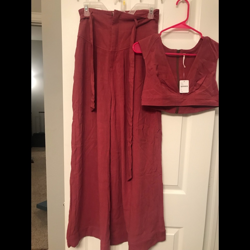 Free People: Crop Top and Pants set